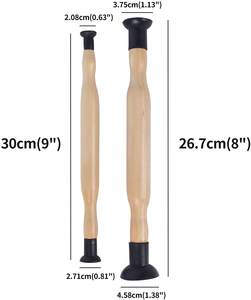 2PCS Double-Fin <span class=keywords><strong>Ventouse</strong></span> Grip Valve Rectification <span class=keywords><strong>Rodage</strong></span> Bâton Outil Ensemble 1-1/8, 1-3/8, 5/8, 3/16 Pouces - Product Image 3