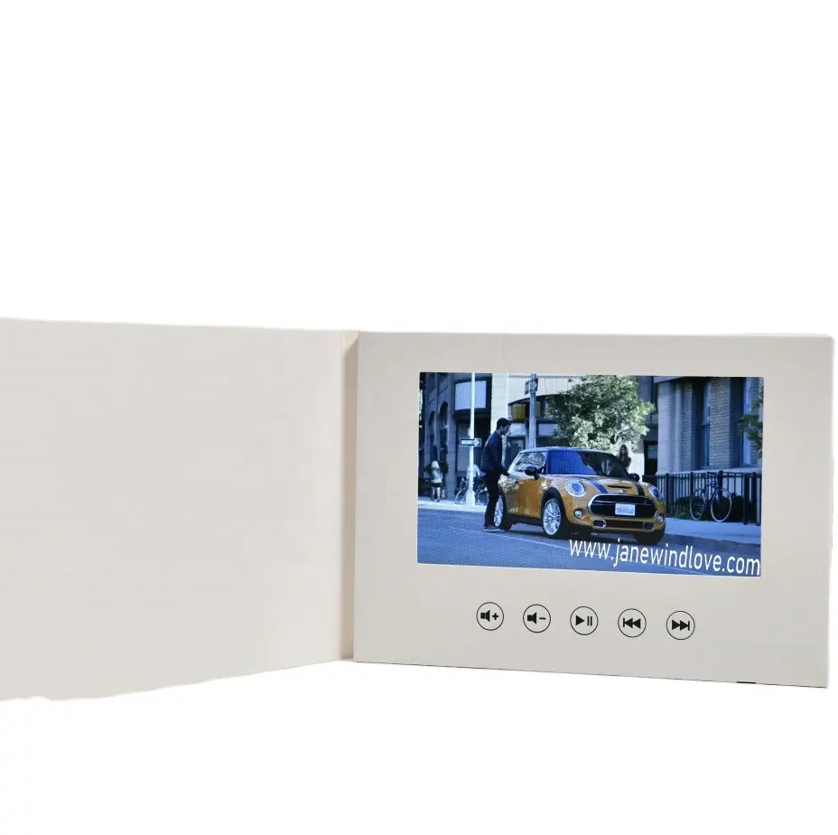 A5 7 Zoll LCD IP-Video-Broschüre digitaler Katalog mit Bildschirm hersteller mit günstigen Promo-Gruß karte für Luxus geschenk