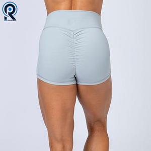 Venta al por mayor personalizado mujeres Booty nueva llegada Yoga cintura alta Booty Shorts Yoga Booty Shorts para las mujeres en Color sólido - Product Image 4