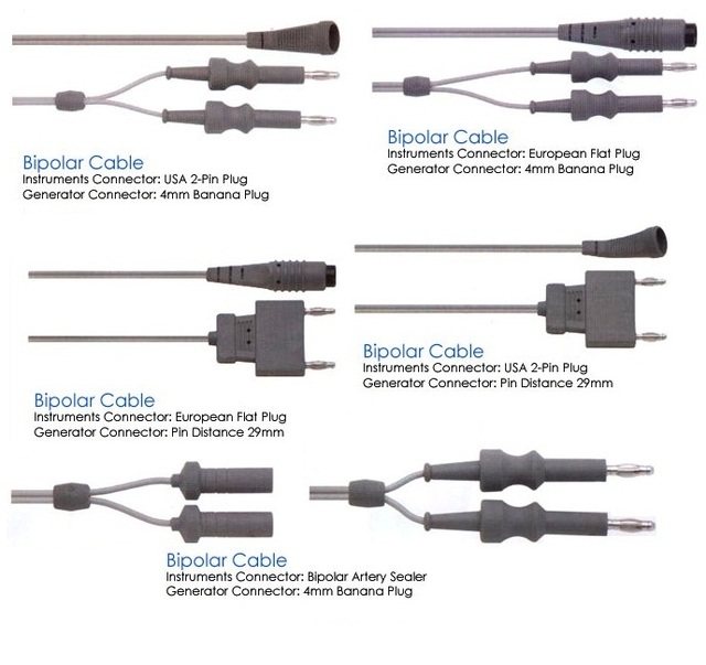 Bipolar Cables Instruments Connector,Generator Connector ,single Use/reusable Cables and Connectors Certified by CE