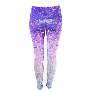 Leggings de yoga décontractés sublimés pour femmes Aw Traders - Respirants, antibactériens, taille haute, polyester/spandex, toutes saisons - Product Image 4
