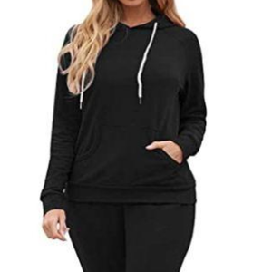 Chándal de lana de algodón con logotipo personalizado para mujer, temporada de invierno de talla grande - Product Image 2