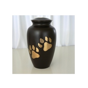 Offre Spéciale urnes de crémation avec finition plaquée et peinte combiné décoration intérieure, urnes funérailles pour cendres, urnes de conception en métal solide - Product Image 2