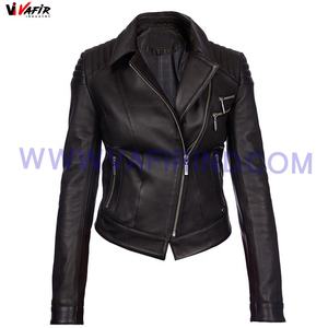 Chaqueta de cuero de motocicleta de piel de oveja genuina de alta calidad para mujer de temporada de invierno transpirable impermeable a prueba de viento - Product Image 6