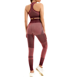 Conjunto Deportivo de Yoga y Gimnasio de Talla Grande, Elástico, Ligero, Anti-UV, Transpirable y de Secado Rápido, con Sujetador Deportivo y Pantalones - Product Image 2