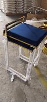 Chaise à cadre en acier inoxydable, nouveau, moderne, avec doublure en tissu velours, pour salon