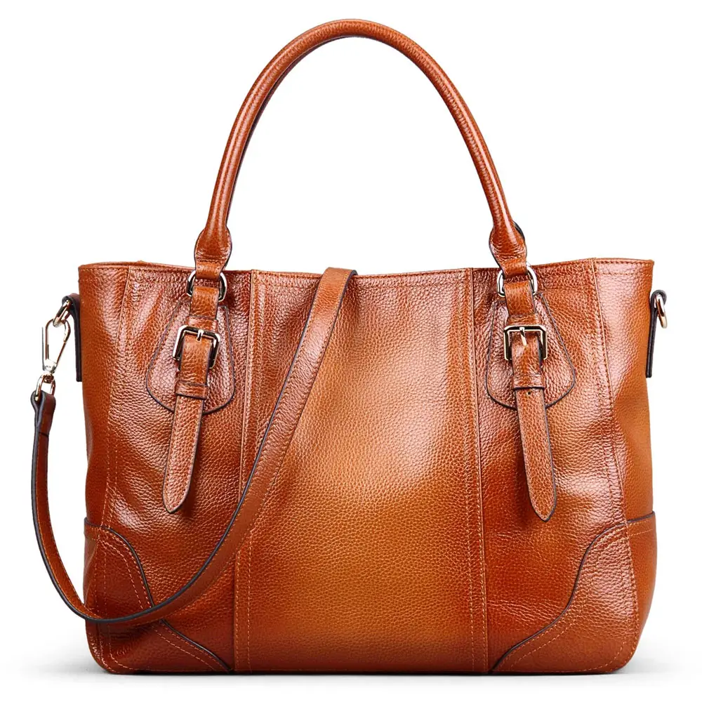 New Outdoor Stylish Solid Brown Leather Bags For Women Wholesale Customized New Cheap Price Women Leather bags