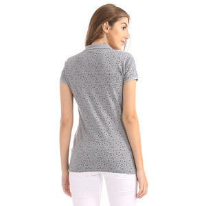 Camiseta de algodón 100% de gama alta para mujer, camiseta de polo con logotipo personalizado, estilo deportivo de Golf, camiseta informal de alta calidad, serigrafía sólida - Product Image 2