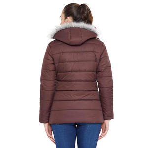 Dernière conception des femmes longue longueur hiver doudoune respirant coton remplissage Nylon bouton personnalisé imprimé Techniques vente - Product Image 2