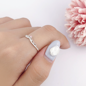 Anillo de plata 925 de Taiwán, corona romántica - Product Image 2