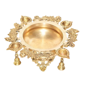 Urli ทองเหลืองแท้ทรงกลมสำหรับตกแต่งงานประดิษฐ์ขนาดใหญ่ผลิตด้วยมือ - Product Image 4