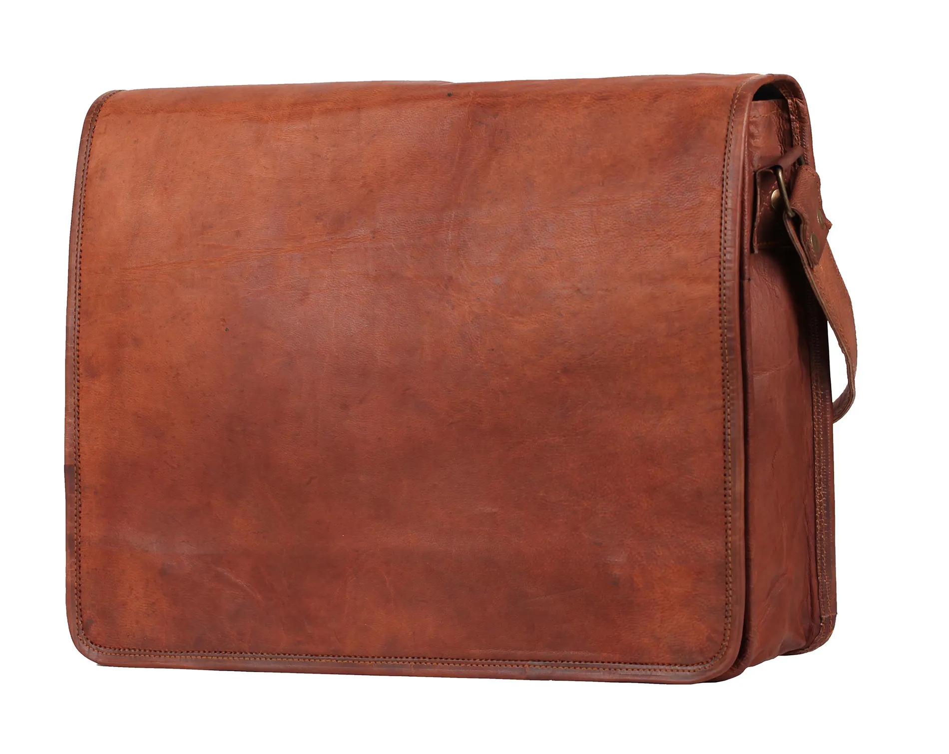 Full Grain Leather 11 inch iPad/Tablet Messenger Bag Satchel Office Crossbody Shoulder School College Bags for Men and Women