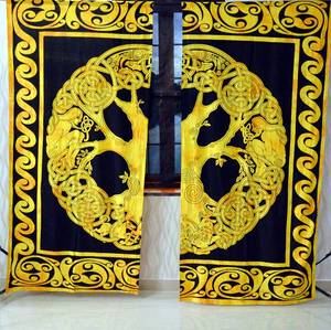 ม่านแขวนสำหรับหน้าต่างประตูม่านแขวนลายดอกไม้ต้นไม้เซลติกม่านแขวนผนังทำด้วยมือหลากสีตกแต่งบ้านด้วยอินเดียผู้ร่วมรายการ - Product Image 4