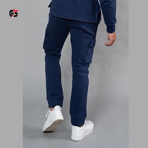 Pantalon jogging pour hommes, 100% coton, poches latérales, Logo personnalisable OEM, survêtement, décontracté, vêtements de course, pantalons de sport - Product Image 2