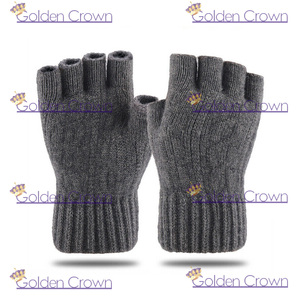 Gants d'hiver en tricot avec logo personnalisé, avec poignets élastiques souples et antidérapants, gants de sport thermiques souples pour le ski et le cyclisme, style uni - Product Image 4