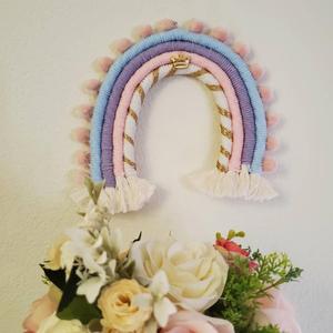 Decoración de Pared de Macramé con Diseño de Arcoíris de Moda |   Decoración para Guardería Infantil - Product Image 1