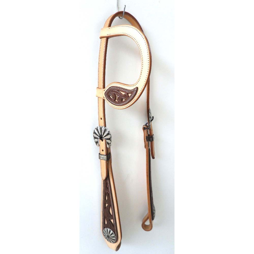 Western Headstall одно ухо с резьбой и другими конными изделиями по заводским ценам