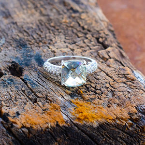 ธรรมชาติสีเขียวอเมทิสต์แหวนพลอย925สเตอร์ลิงเงิน/สีเขียวพลอยแฮนด์เมดแหวนแต่งงานสำหรับซัพพลายเออร์และผู้ผลิต - Product Image 2