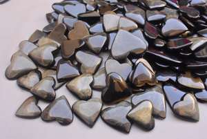 Cabujones de obsidiana dorada con forma de corazón, cabujones de obsidiana, Gema suelta, corazón, venta al por mayor - Product Image 2