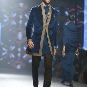 La dernière veste de créateur pour vêtements de mariage indiens Sherwani Royal Costume indo-occidental brodé lourd - Product Image 1
