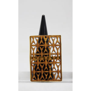 Bague en bois plaqué or en laiton faite à la main tendance dernière mode en laiton en bois pour femmes et filles - Product Image 3