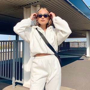 Nouvelle Mode Offre Spéciale Vêtements Femmes Blanc Vestes De Yoga À Manches Longues À Capuche Pour femmes - Product Image 4