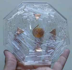 Sous-verre Orgonite Cristal Sélénite Chakra Naturel Sous-verre Orgonite Cristal Avec Gravé Au Prix De Gros Par AAMEENA AGATE - Product Image 3