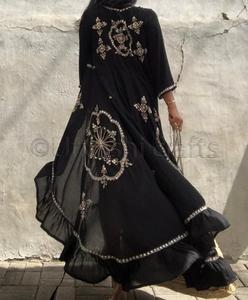 Kimono élégant personnalisé en ligne, prix de gros, brodé à la main avec des paillettes, veste kimono, robe enveloppante - Product Image 1