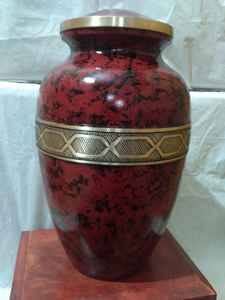 Urna Funeraria Grande de Estilo Americano con Adornos Florales Azules para Adultos, de Brassworld India, Artículos Funerarios Premium - Product Image 6