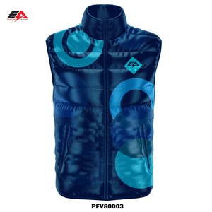 Gilet bouffant en polyester 100% de haute qualité pour hommes, lavable, hiver sans manches, coupe-vent, veste en nylon rembourrée en coton - Product Image 1