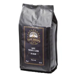 Wood Roasted High Quality Coffee Beans Caffe Europa in Aroma Saving Case 95% Arabica 5% Robusta Blend 1Kg