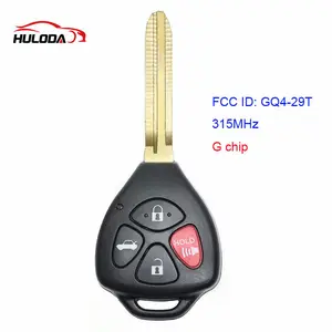 Per Toyota Venza Corolla Avalon 2010 2011 2012 2013 di Chiave Dell'automobile di Telecomando Fob 4 Pulsanti 315MHz di Chip G FCC GQ4-29T