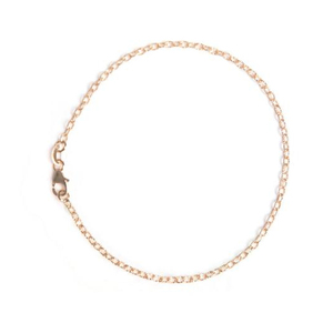 <b>solid</b> <b>gold</b> twisted oval link bracelet - Product Image 1