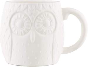 كوب شاي وقهوة بومة كبير الحجم من السيراميك الأبيض بمقاس 20 أونصة - Product Image 2