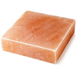 Pink Himalayan Salt <b>Block</b> & Tile-Carved Geometric Salt Lamp Cooking Slab with Real Touch by Sian Enterprises - Product Image 2
