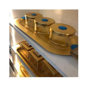 Juego de Cajas de Madera para Almacenar Frutos Secos con Bandeja y Tapa Metálica, Juego de Tres Servidores de Frutos Secos Hechos a Mano - Product Image 2