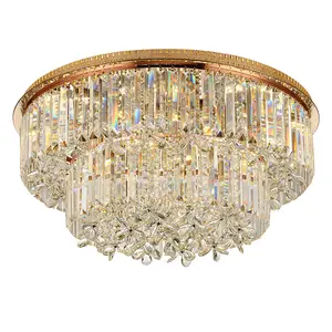 Lustre de cristal k9 moderno de luxo, iluminação, lustre de ouro, luzes pingentes