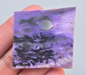 Tranche de pierre précieuse de Charoite violette, Charoite violette, tranche rugueuse, vente en gros - Product Image 3