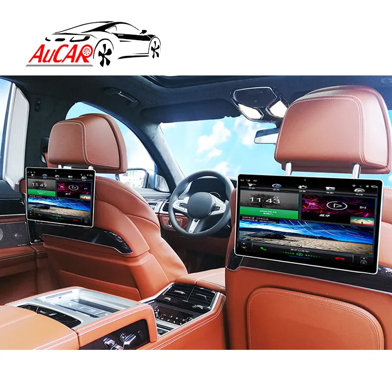 AUCAR 10.2 "AndroidカーヘッドレストモニタータッチスクリーンステレオビデオLCDモニターWiFi後部座席TVスクリーンマルチメディアプレーヤー
