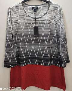 เสื้อยืดผ้าฝ้ายแขนยาวแบบลำลองสำหรับผู้หญิงชุดถักแบบระบายอากาศได้ฉลากแบรนด์ดั้งเดิมที่ออกแบบในบังคลาเทศ - Product Image 1