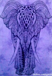 ผ้าแขวนผนังรูปช้างขนาดเล็กโปสเตอร์ผ้าฝ้ายทำมือสวยงามสำหรับตกแต่งบ้านพิมพ์ลายสัตว์ด้วยสินค้าหลักของอินเดีย - Product Image 5