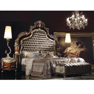 <b>Vintage</b> Classic Look Bedroom Furniture Traditional Hand Carved <b>Bed</b> With Nightstands Solid Wood Hand Carved Bedroom Furniture - Product Image 1