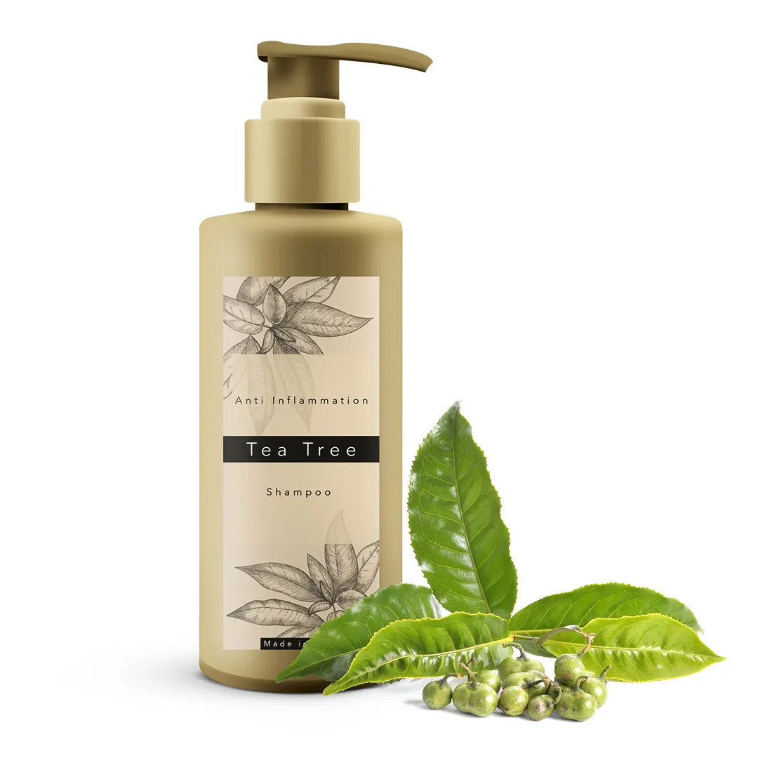 PERSONALIZZATO PRIVATE LABEL di LUSSO ALL'INGROSSO SOLFATO E PARABENI TRASPORTO ORGANIC GREEN TEA TREE SHAMPOO PER CAPELLI