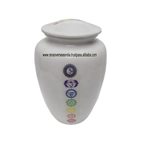 Seven Chakra Seven Symbol Seven Color Cremation Urn <b>Memorial</b> Container Jar for Ashes Adult Female & Male - Product Image 1