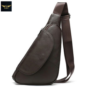 Petits sacs à bandoulière sacs latéraux pour hommes sac de poitrine en cuir véritable pour hommes sacs de messager en bandoulière pour hommes - Product Image 2
