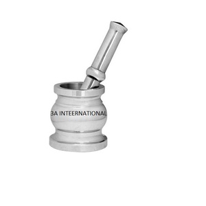 Mortier pilon en métal poli brillant de conception personnalisée Handi Shape Logo personnalisé pour les restaurants (lave-vaisselle, four, écologique) - Product Image 5