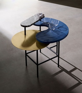 Table basse d'appoint créative unique de luxe léger tout en métal de type utilisation de la table bureau maison chambre restaurant ronde fabriquée en inde - Product Image 3