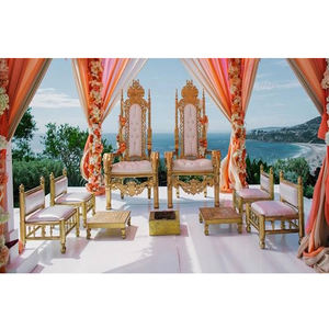 Best Price Royal Maharaja Wedding <b>Chairs</b> Lagan Mandap and Vidhi King Mandap Wooden Wedding Decorations - Product Image 1