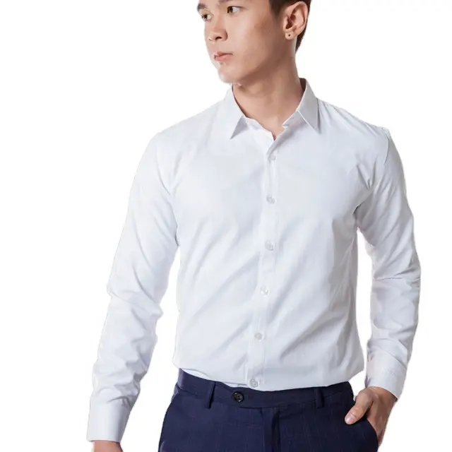 Pure Cotton Shirt Business Casual High Quality Long sleeve Shirt for Men Button Up Shirt Low Price Men Wear