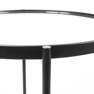 Modern Metal <b>Round</b> Side <b>Table</b> with Tempered Glass Top Durable Sturdy Home Decor Furniture Perfect Centerpiece <b>coffee</b> <b>table</b> - Product Image 6